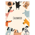 A3 Calendrier annuel — Pattes de chien et gribouillis [couverture]