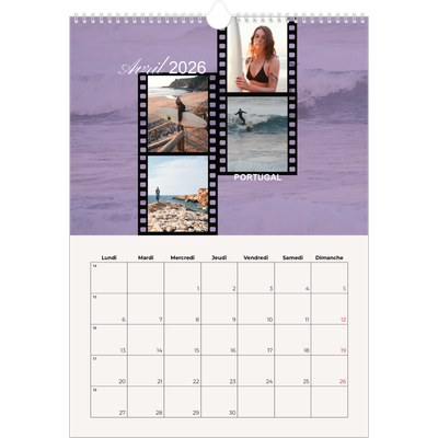 A3 Calendrier annuel — Envie d'aventures [Avril]
