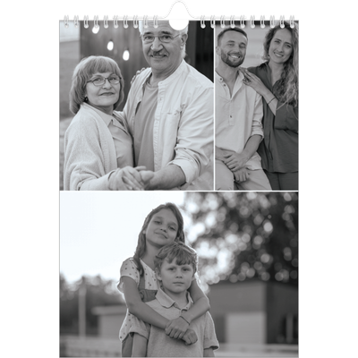 Calendrier photo A5 — Noir et blanc élégant [couverture]