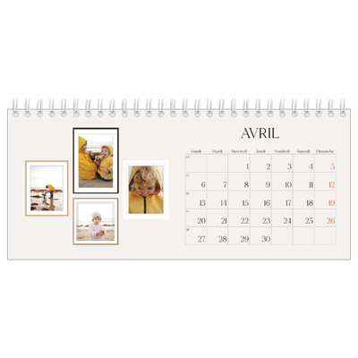 Calendrier de bureau — Galerie de mur photo [Avril]