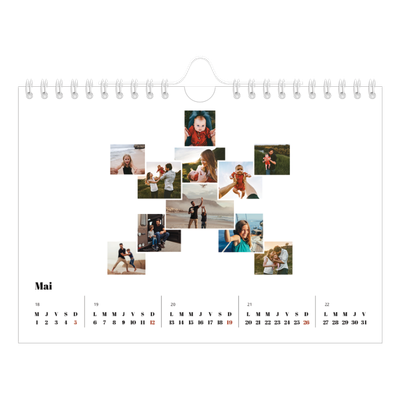 Calendrier photo A5 — Formes et collage [couverture]