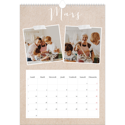 A3 Calendrier annuel — Calendrier-album [Mars]