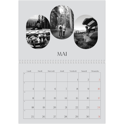 Calendrier photo A4 double (30 x 40 cm) — Sur la route [couverture]