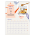 A3 Calendrier annuel — Une année de recettes [Janvier]