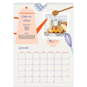 Calendrier photo A3 — Une année de recettes