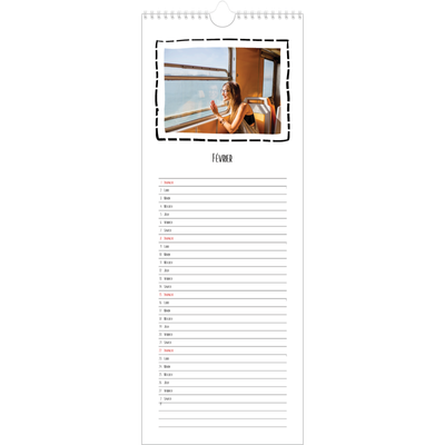 Calendrier mural long  — Instants d'album photo [Février]