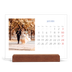 Calendrier de bureau support bois - paysage   — Classique cobalt [Janvier]