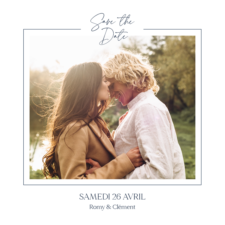 Save the date — Mariage minimaliste