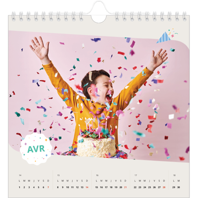 Calendriers annuels carré — Un anniversaire iconique [Avril]