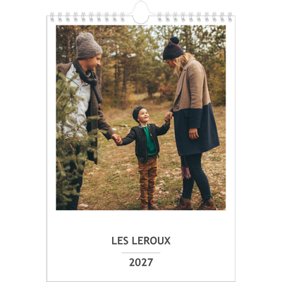 Calendrier familial A4 — Agenda simple - Famille de 3 [couverture]