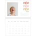 Calendrier photo A4 double (30 x 40 cm) — Lettrage coloré [Février]