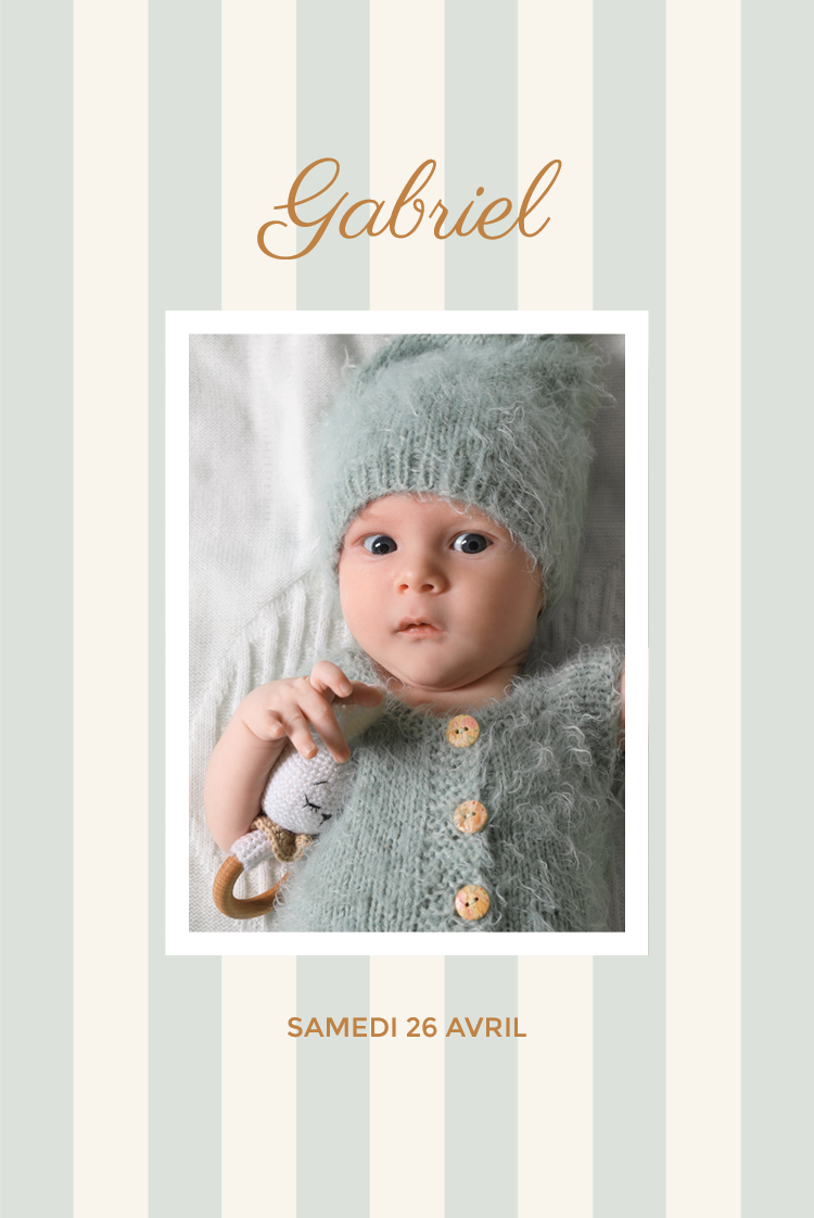 Cartons d'invitation — Lettrages et rayures