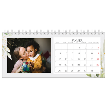 Calendrier de bureau — Éclaboussure florale