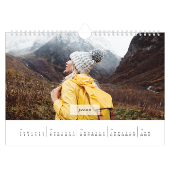 Calendrier photo A4 — Superposition discrète
