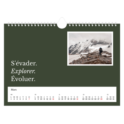 Calendrier photo A4 — Terre éditoriale [Mars]