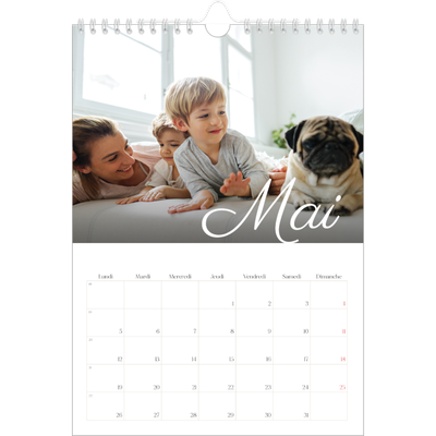 Calendrier photo A4 (20 x 30 cm) — Mois écris à la main [couverture]