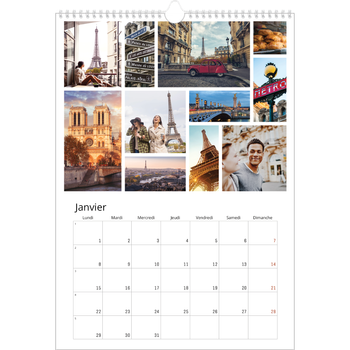 Calendrier photo A3 — Diaporama asymétrique