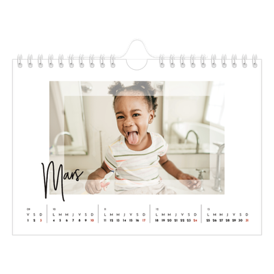 Calendrier photo A5 — Cadre clair [Mars]