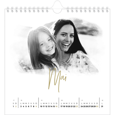 Calendriers annuels carré — Effet photo [Mai]