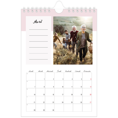Calendrier photo A5 — Agenda 'To Do' list [Avril]