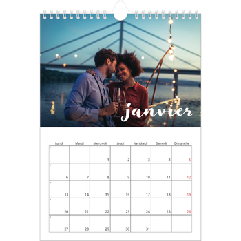 Calendrier photo A4 — Superposition pinceau
