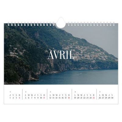 Calendrier photo A4 — Évasion sans fin [Avril]