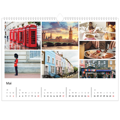 Calendrier photo A3 — Diaporama asymétrique [couverture]