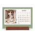 Calendrier de bureau support bois - paysage   — Couleurs classiques [Mars]