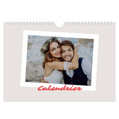Calendrier photo A4 — Signature carmin [couverture]