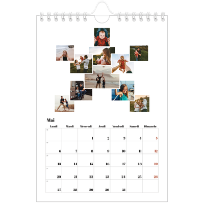 Calendrier photo A5 — Formes et collage [couverture]