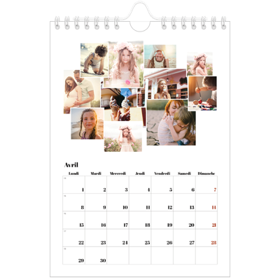 Calendrier photo A5 — Formes et collage [Avril]