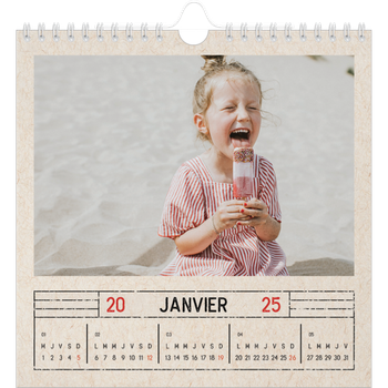 Calendrier photo carré — Craft effet tampon
