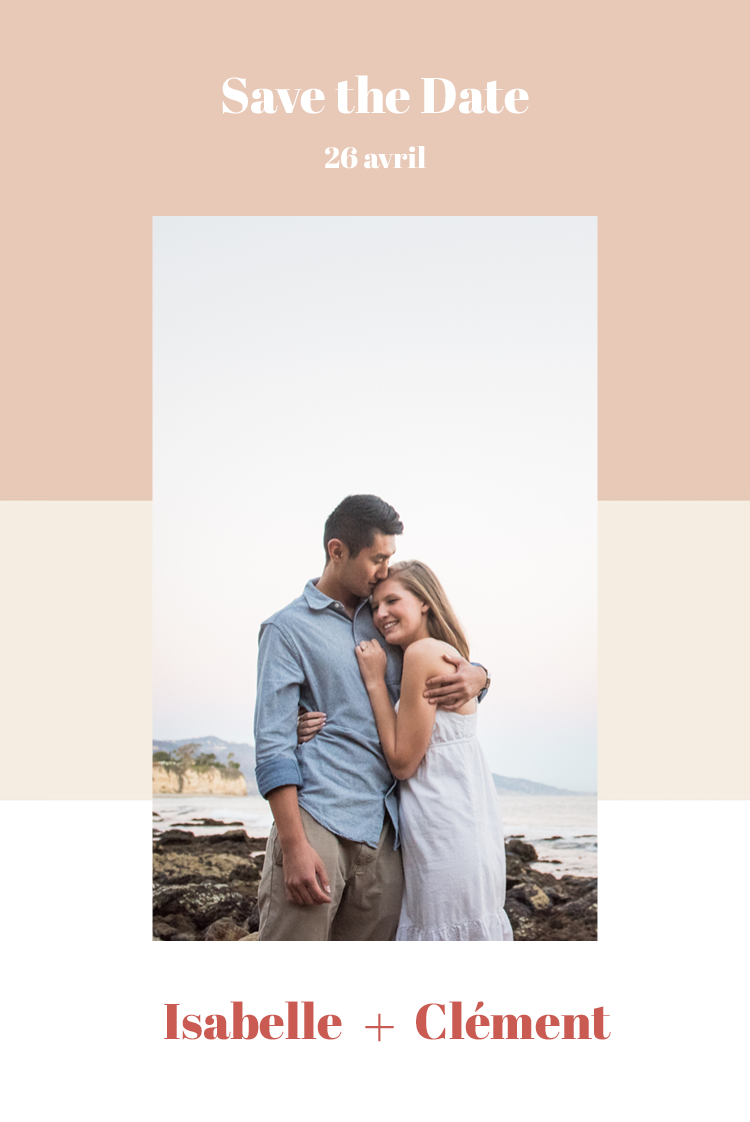 Save the date — Rayures pastel