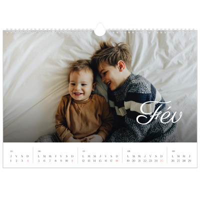 Calendrier photo A3 — Mois écris à la main [Février]