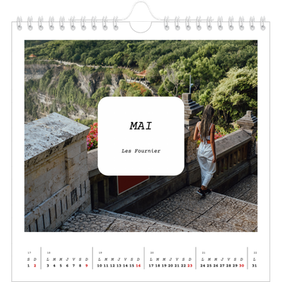 Calendriers annuels carré — Toute l'histoire [Mai]
