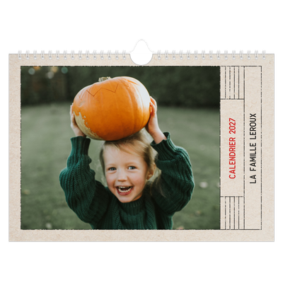 Calendrier photo A4 — Craft effet tampon [couverture]