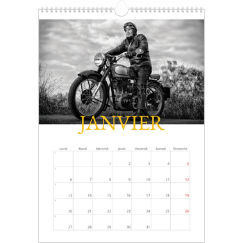 Calendrier photo A3 — Style héritage