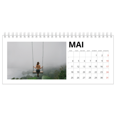 Calendrier de bureau — Espace blanc [couverture]