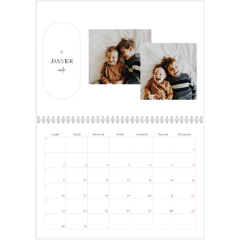 Calendrier photo A4 double — Une ébauche