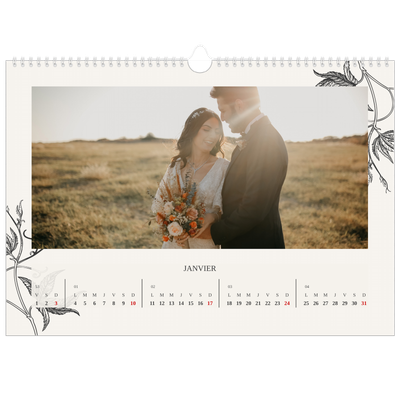 Calendrier photo A3 — Encre & lierre [Janvier]