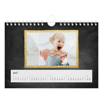 Calendrier photo A5 — Paillete et ardoise [Avril]
