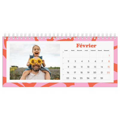 Calendrier de bureau — Jeu de motifs [Février]