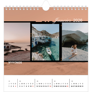 Calendrier photo carré — Envie d'aventures