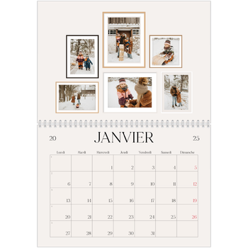 Calendrier photo A4 double — Galerie de mur photo