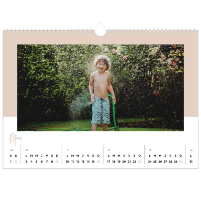 Calendrier photo A3 — Palette naturelle [Mars]