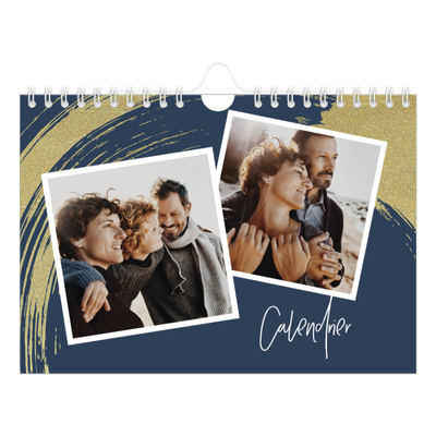 Calendrier photo A5 — Coup de pinceau doré [couverture]