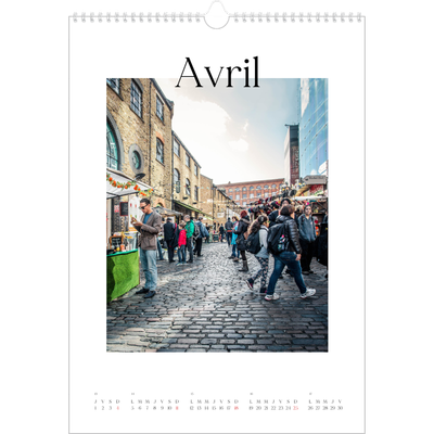 A3 Calendrier annuel — Mon carnet de voyage [Avril]