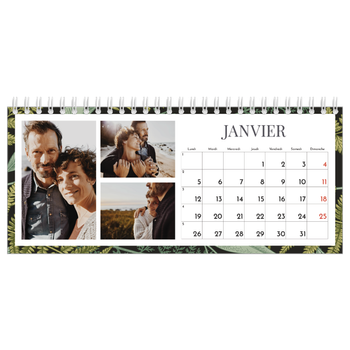 Calendrier de bureau — Papier peint floral