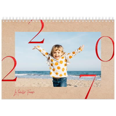 Calendrier photo A4 double (30 x 40 cm) — Touches de rouge [couverture]