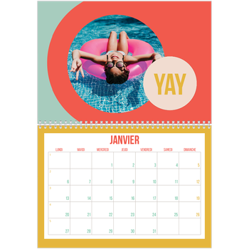 Calendrier photo A4 double — Fun et moderne
